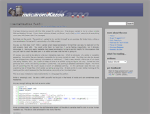 Tablet Screenshot of macaronikazoo.com